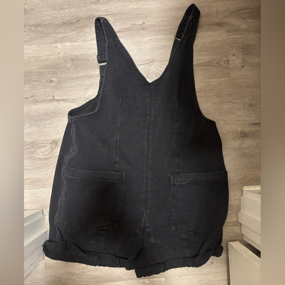 Black Denim Overalls